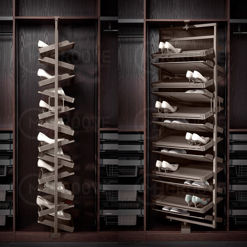 Shoe Rack Grooves Pattern 360° ROTATING SHOE RACK – mhgroove.com